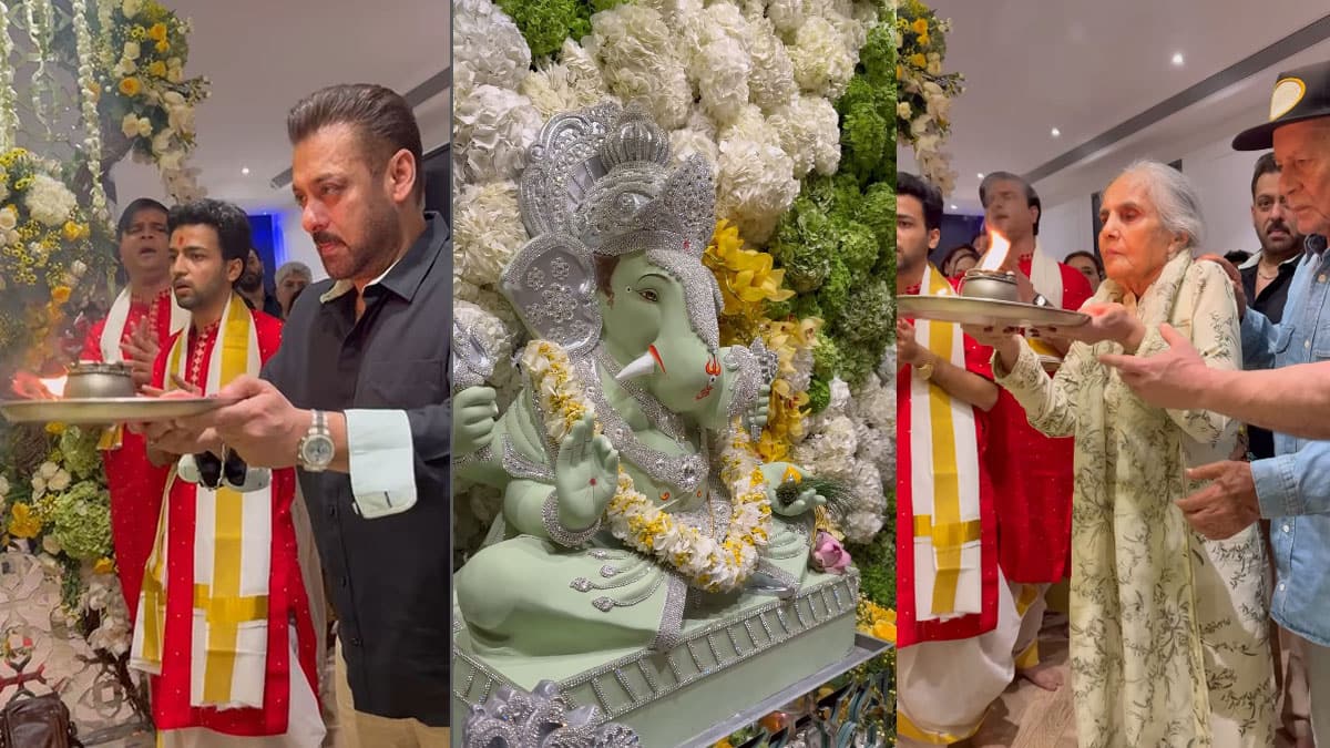 Ganesh Chaturthi 2025: Salman Khan Performs Aarti With Dad Salim Khan And Mom Salma Khan - Watch