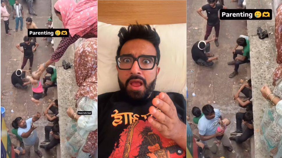 `Blinkit Se Mangvaya Hai Kya`?: Baby Tossed In The Air From Terrace To Man Arms, People React As Video Goes Viral