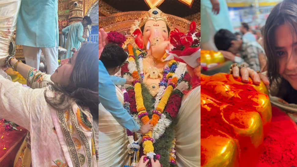 Ganesh Chaturthi 2025: Ekta Kapoor Offers Prayers At Lalbaugcha Raja, Shares Video About Her Darshan