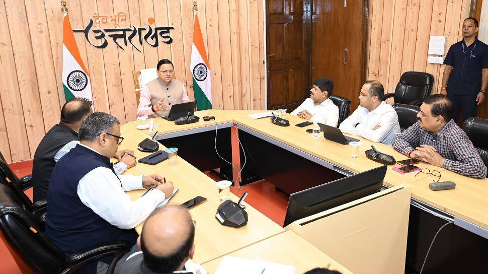 Dhami Chairs High-Level Meet On Disaster Relief In Uttarakhand
