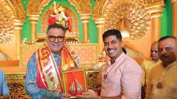 Boman Irani Performs Maha Aarti At Shrimant Bhausaheb Rangari Ganpati Mandal