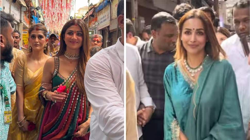 Shilpa Shetty, Malaika Arora, Anil Kapoor Visit Lalbaugcha Raja During Ganesh Chaturthi Celebrations