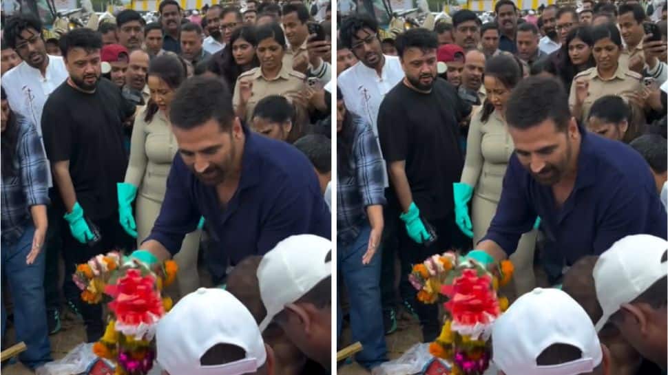 Akshay Kumar, Amruta Fadnavis Lead Post-Visarjan Beach Clean-Up At Juhu Beach