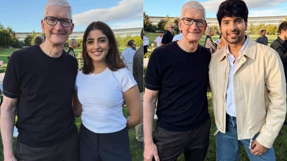 Navya Naveli Nanda, Armaan Malik Meet Apple CEO Tim Cook Ahead Of iPhone 17 Series Launch Event