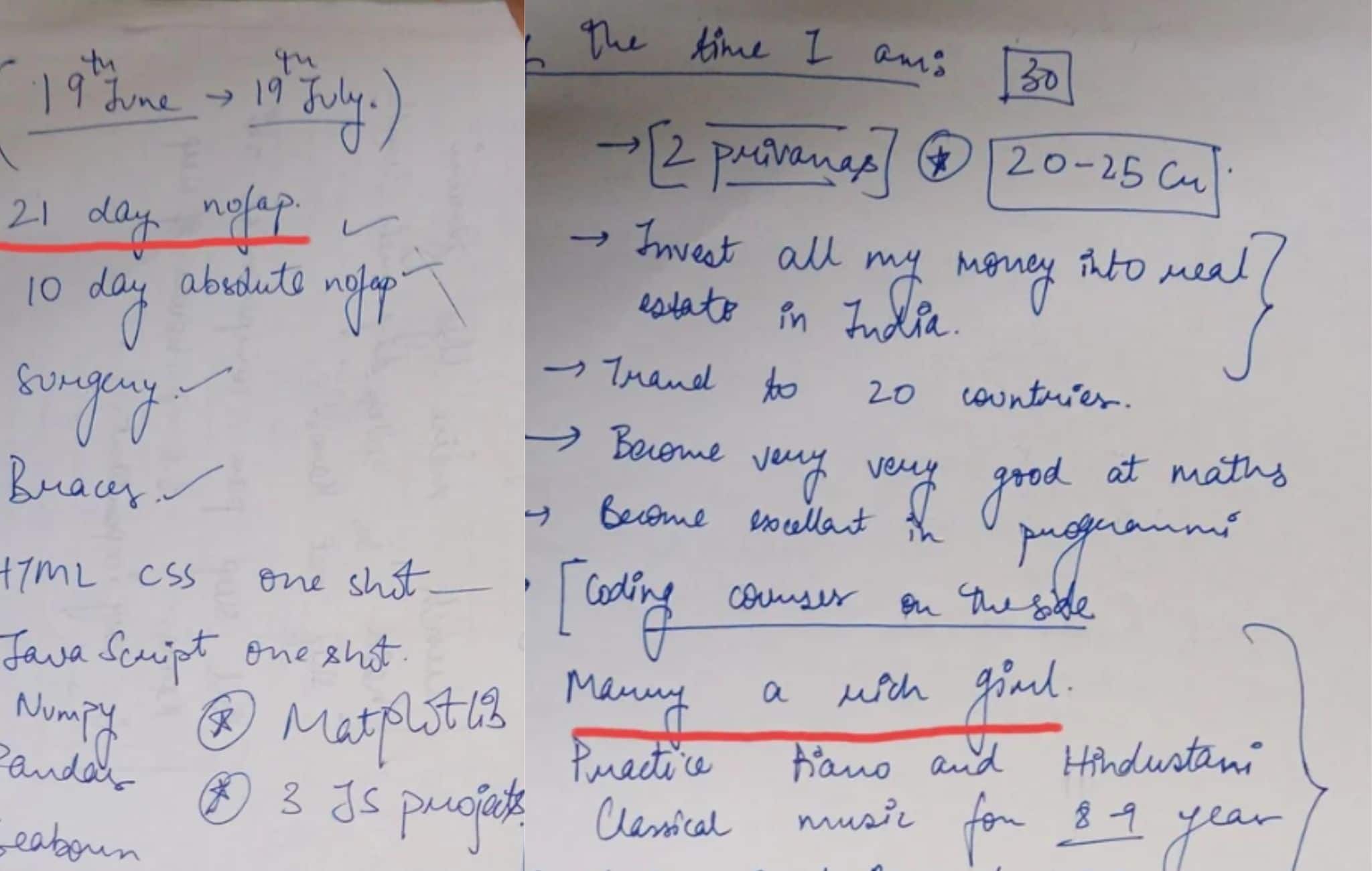 Gen-Z B.Tech Student’s 10-Year Plan Goes Viral: ‘Get A Girlfriend, Start Having Sex’ Top List