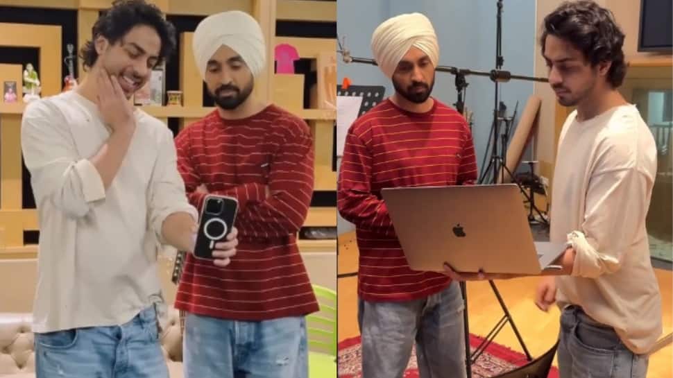 Shah Rukh Khan Sends 'Big Jhappi' To Diljit, Jokes Aryan 'Didn't Trouble' Him During 'Tenu Ki Pata' Recording - WATCH