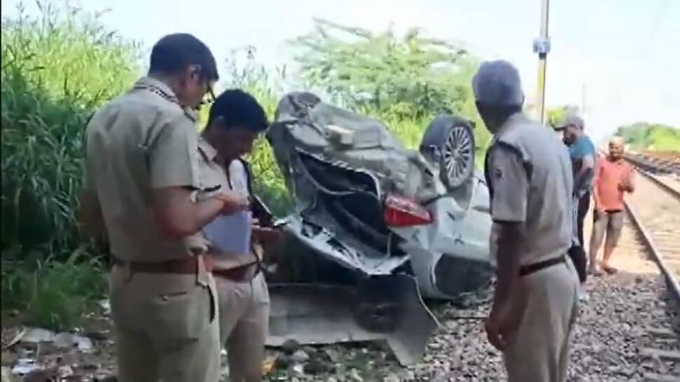 Miracle Escape! Car Falls Off Delhi Flyover Onto Railway Tracks, Driver Walks Away With Minor Injuries
