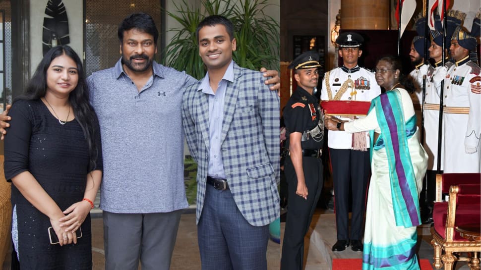 Megastar Chiranjeevi Meets Kirti Chakra Awardee Major Malla Ramgopal Naidu, Hails Him As An 'Inspiration'
