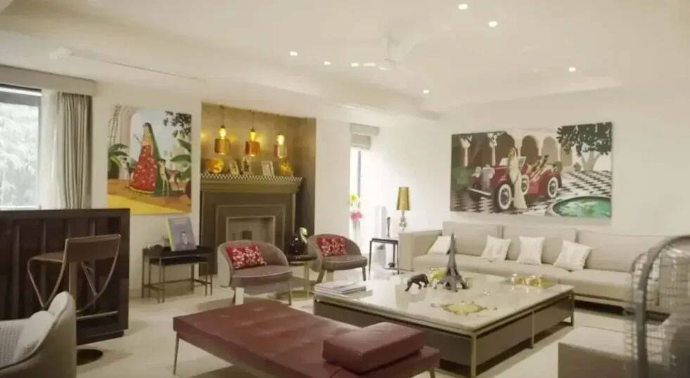 Ashneer Grover's Living Room Area