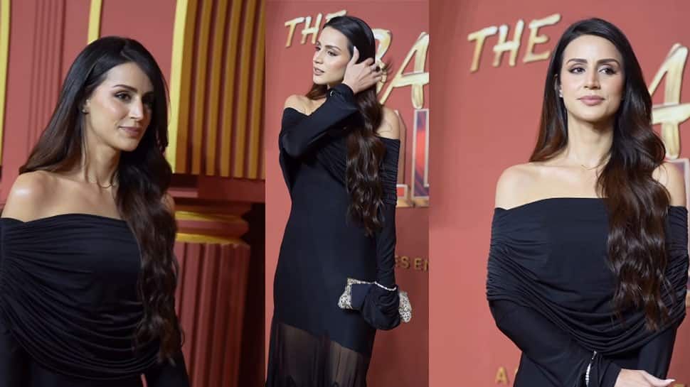 The Ba***ds of Bollywood Premiere: Aryan Khan's Rumoured Girlfriend Larissa Bonesi Turns Heads In Sizzling Black Sheer Off-Shoulder Dress, Poses Solo For Paps