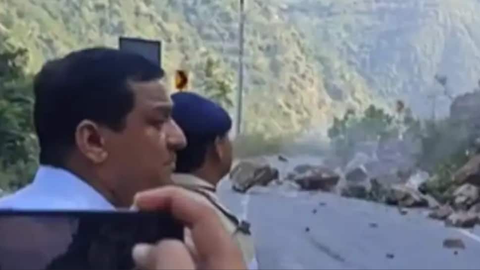 Caught On Camera: BJP MP Anil Baluni Inches From Death In Uttarakhand Landslide | VIDEO