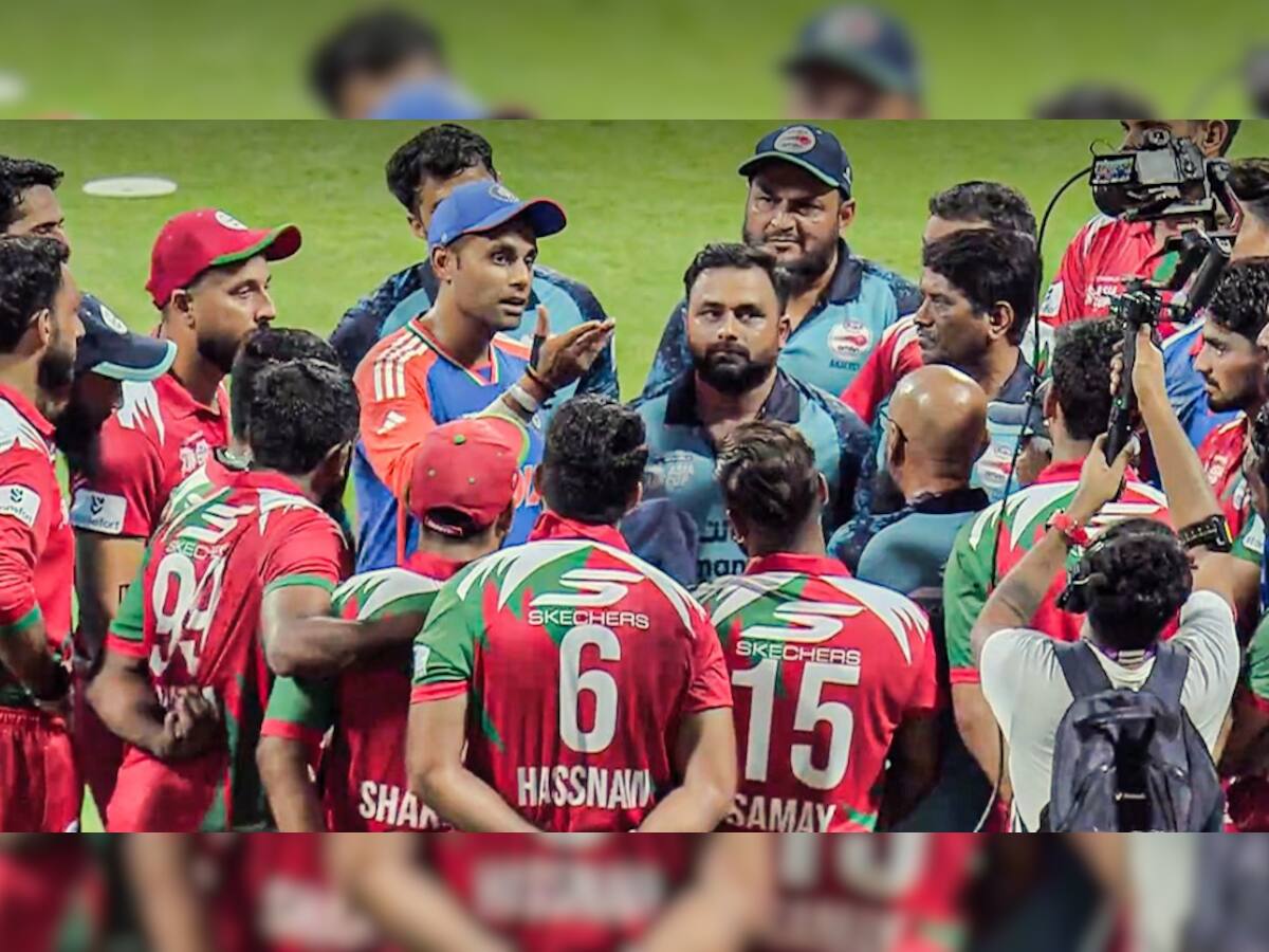 एशिया कप 2025: सूर्यकुमार यादव्स ओमान खिलाड़ियों के लिए इशारा चलते हुए इंद बनाम ओमा क्लैश विन हार्ट्स – मीरा के बाद