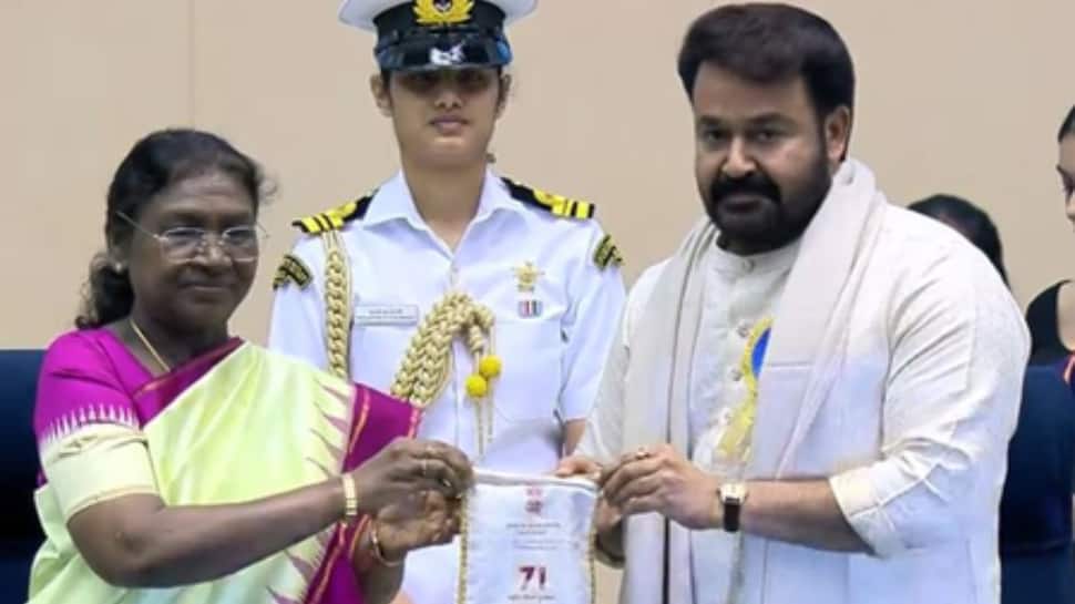 71st National Film Awards: Mohanlal Honoured With Dadasaheb Phalke Lifetime Achievement Award By President Droupadi Murmu