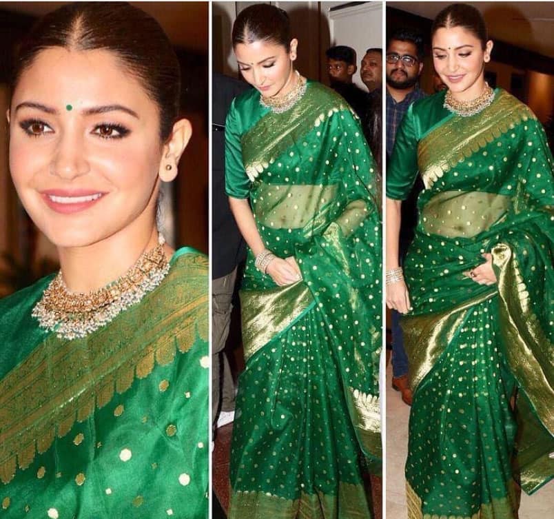 Anushka Sharma In Benarasi Saree