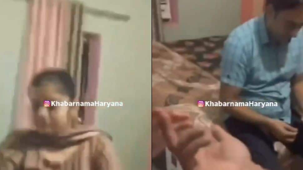 Haryana Man Catches Wife With Lover In Hotel, Video Goes Viral | Watch Haryana Man Catches Wife With Lover In Hotel, Video Goes Viral | Watch