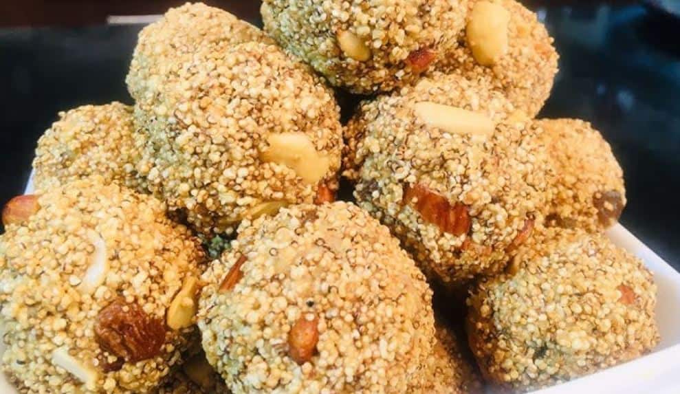 Rajgira Laddoos Navratri 2025, Happy Navratri 2025, Navratri 2025 food, easy Navratri office recipes, Navratri fast