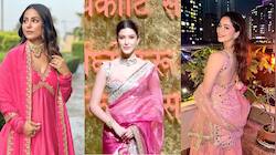 Navratri 2025 Day 9: Celebs In Pink – Shanaya, Sara Tendulkar To Hina Khan