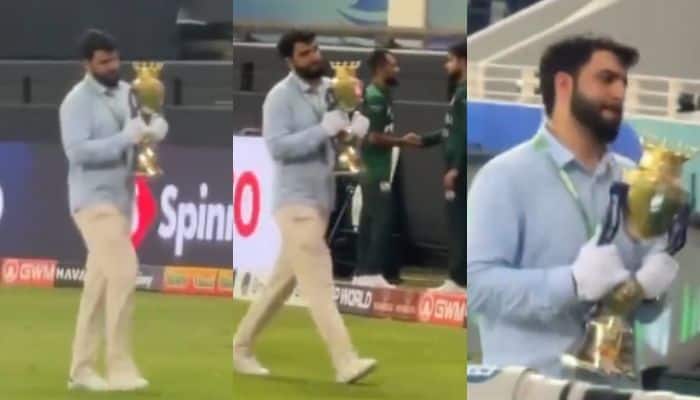 एशिया कप 2025 की ट्रॉफी का नया वीडियो वायरल हो रहा है: उस क्षण को देखें जब इसे आखिरी बार दुबई स्टेडियम में देखा गया था