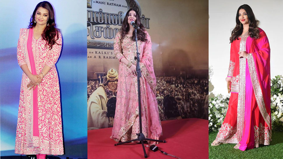 Aishwarya Rai's Pink Anarkali Suit