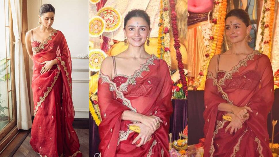 Alia Bhatt's Red Saree Alia Bhatt's Red Saree