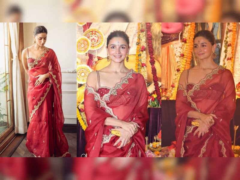 Alia Bhatt's Red Saree