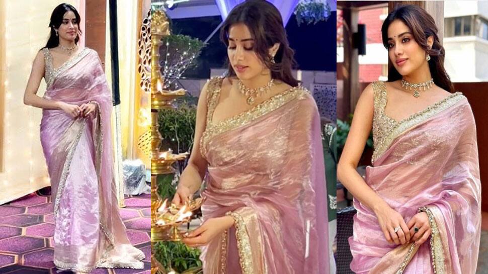 Janhvi Kapoor's Tissue Silk Saree Janhvi Kapoor's Tissue Silk Saree