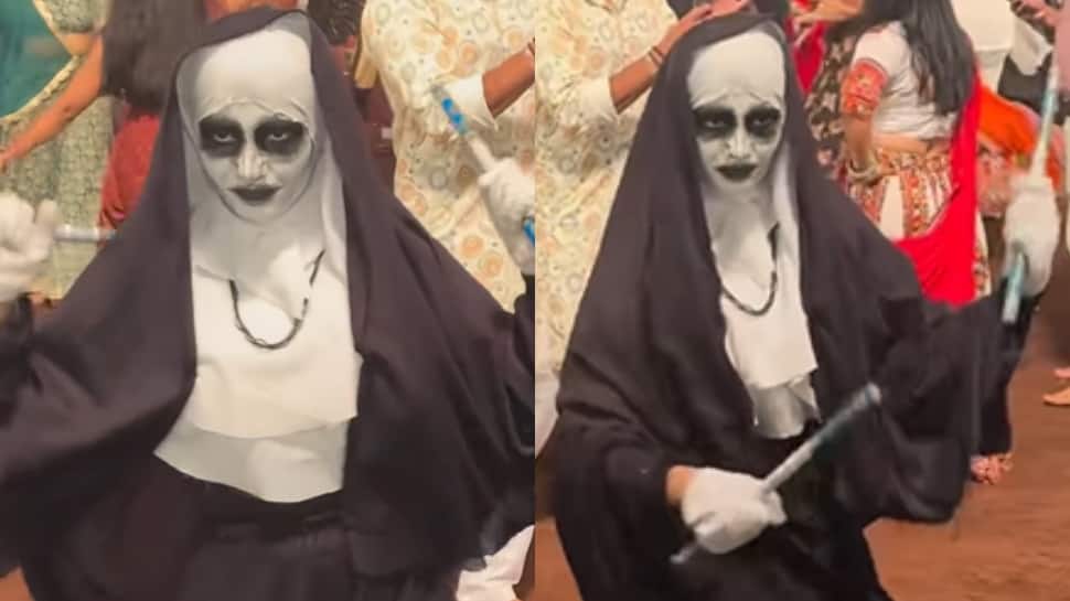 Nun-Sense! This Woman`s Garba Outfit Is The `Best Dressed` Chaos Of Navratri | VIRAL VIDEO