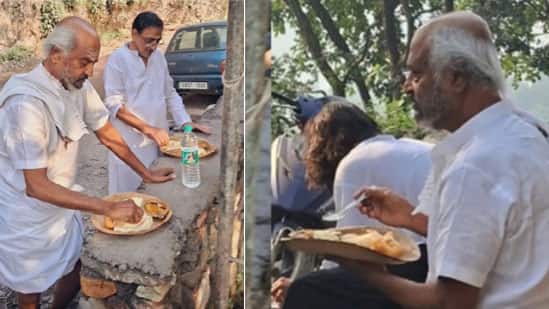 ICYMI: Rajinikanth's Viral Pic 'Eating Food From Pattal' Roadside On His Spiritual Break At Rishikesh