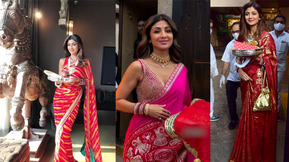 Shilpa Shetty's Karwa Chauth Look