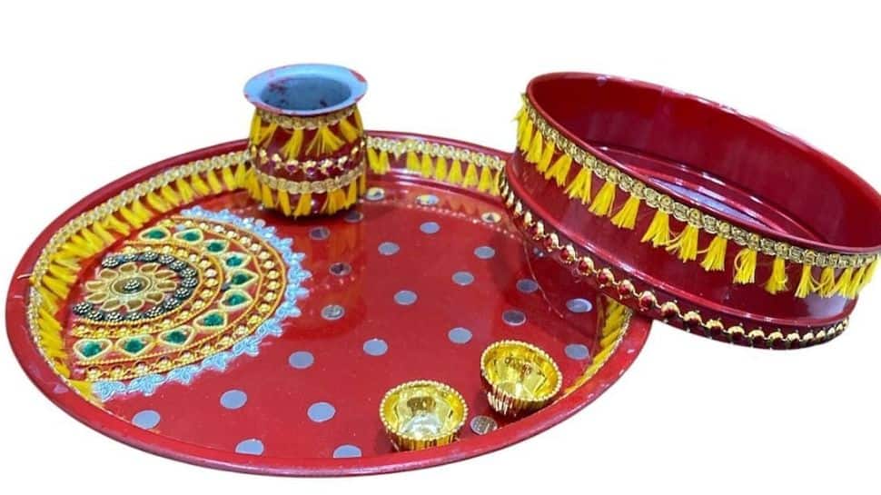 Mirror Work Thali Mirror Work Thali
