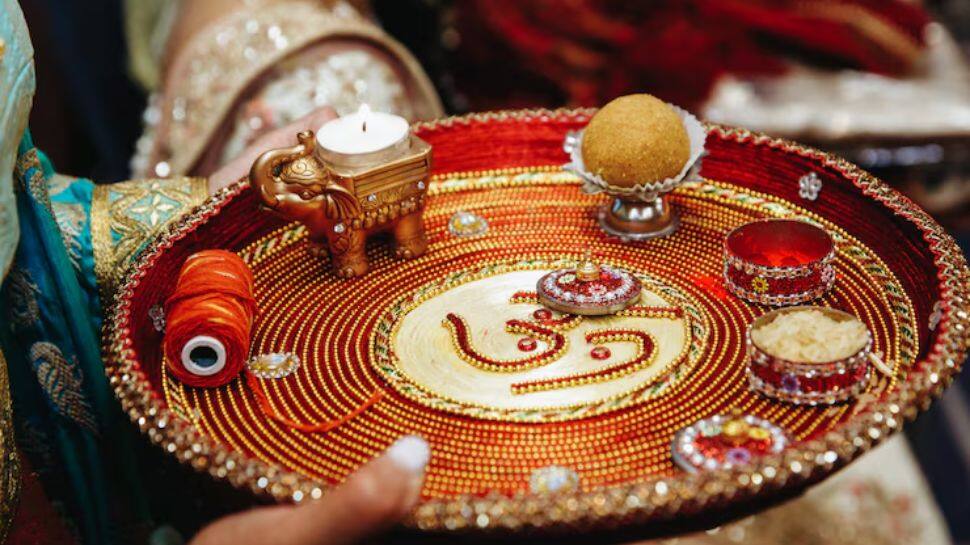 Traditional Red and Gold Thali Traditional Red and Gold Thali