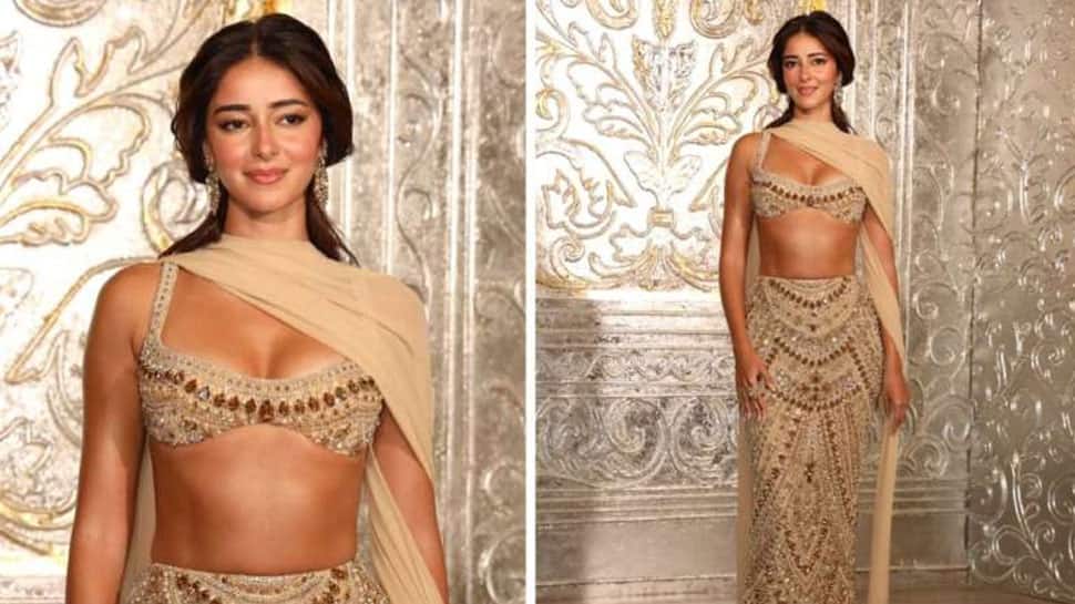 Ananya Panday In Golden Outfit