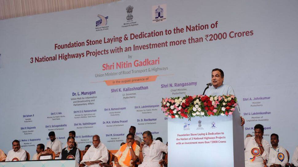 Nitin Gadkari Unveils Key Highway Projects Worth ₹2,000 Cr In Puducherry