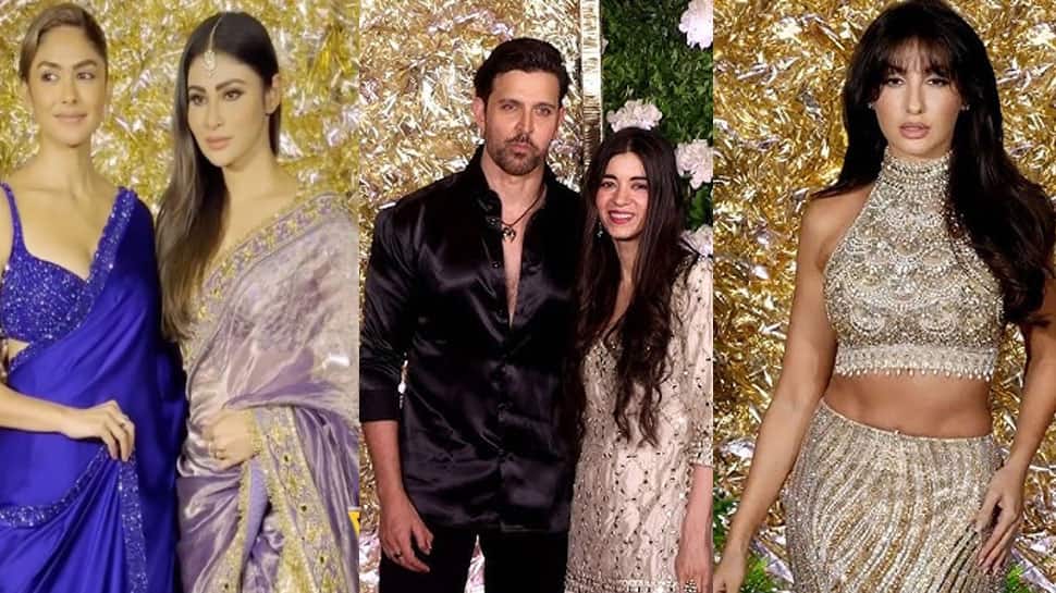 Ramesh Taurani Diwali Party 2025: Hrithik Roshan Sparks Krrish 4 Buzz Wearing 'Mask' Pendant; Mouni Roy, Nora Fatehi Dazzle For Photo-Op!