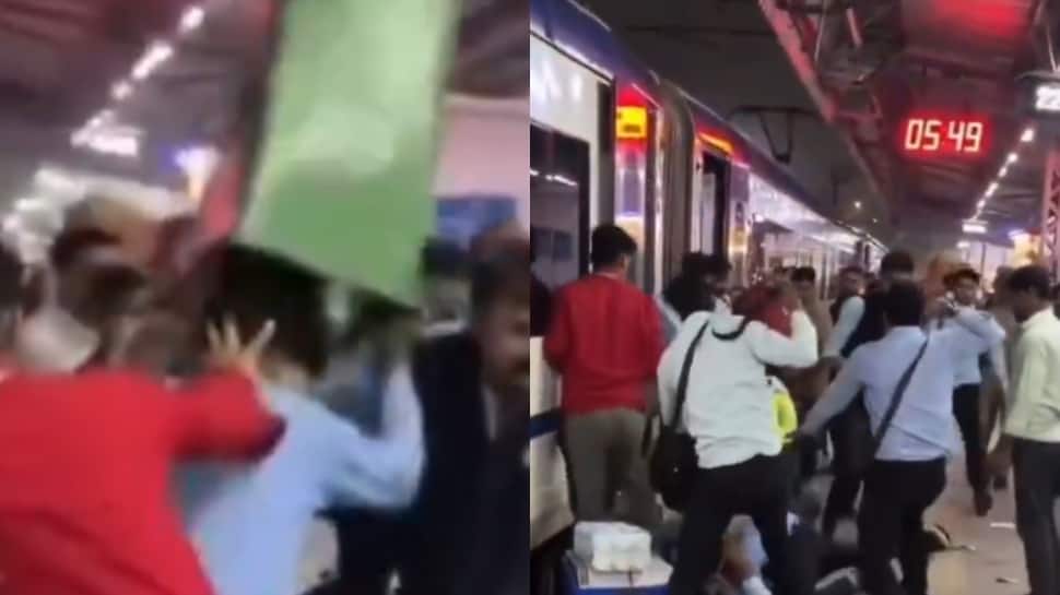 `After Battle Of Baghpat...`: Train Staff Turn Nizamuddin Railway Station Into WWE Ring With Belts And Flying Dustbins | Video Goes Viral
