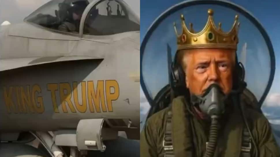 'King Trump' Jet Video: US Prez Shares AI Clip Spraying 'No Kings' Protesters