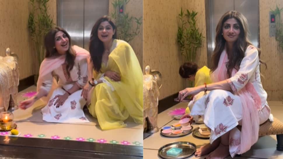 Diwali 2025: Shilpa And Shamita Shetty Embrace Festive Spirit With Stunning Rangoli Creations At Home