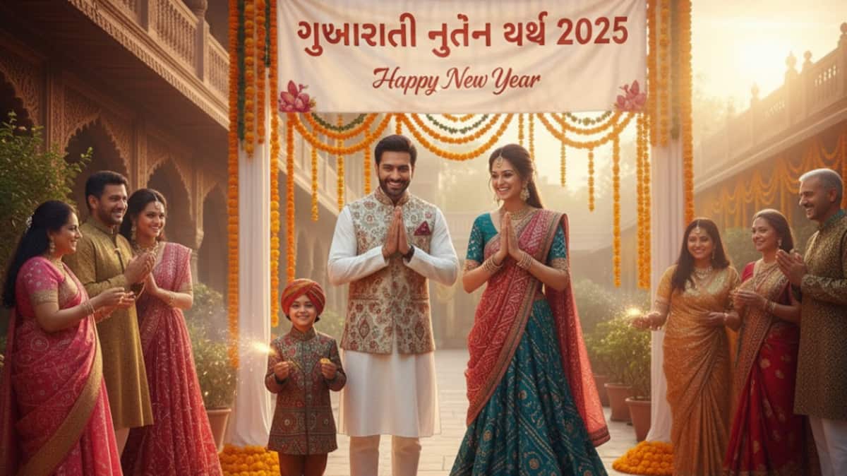 Happy Gujarati New Year 2025: 100+ Wishes, Messages, Quotes, And Images To  Share With Your Loved Ones | Culture News | Zee News, image size:1200x674