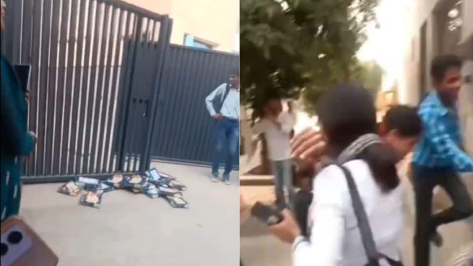 Viral Video: Employees Throw Away Soan Papdi At Company`s Gate, Denied To Accept It As Diwali Gift; Netizens React