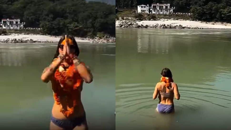 Woman Taking Holy Dip In Ganga Wearing Bikini Sparks Controversy, Netizens Strongly Reacts