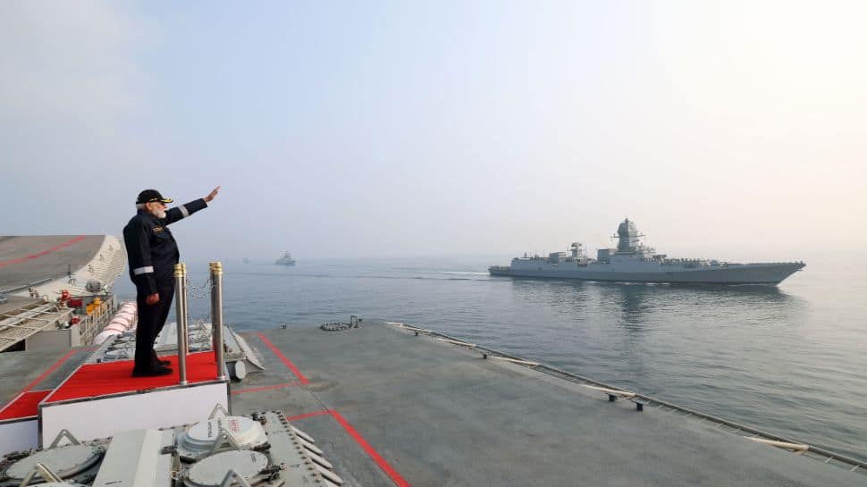 Where PM Modi Stood On INS Vikrant – Hidden Beneath His Feet, A Missile That Can Obliterate Enemies 100 Km Away