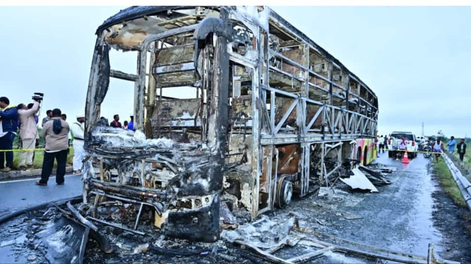 Kurnool Bus Fire: Screams From The `Locked` Bus, Jammed Door And Curtains Turned Sleeper Coach Into A Burning Trap