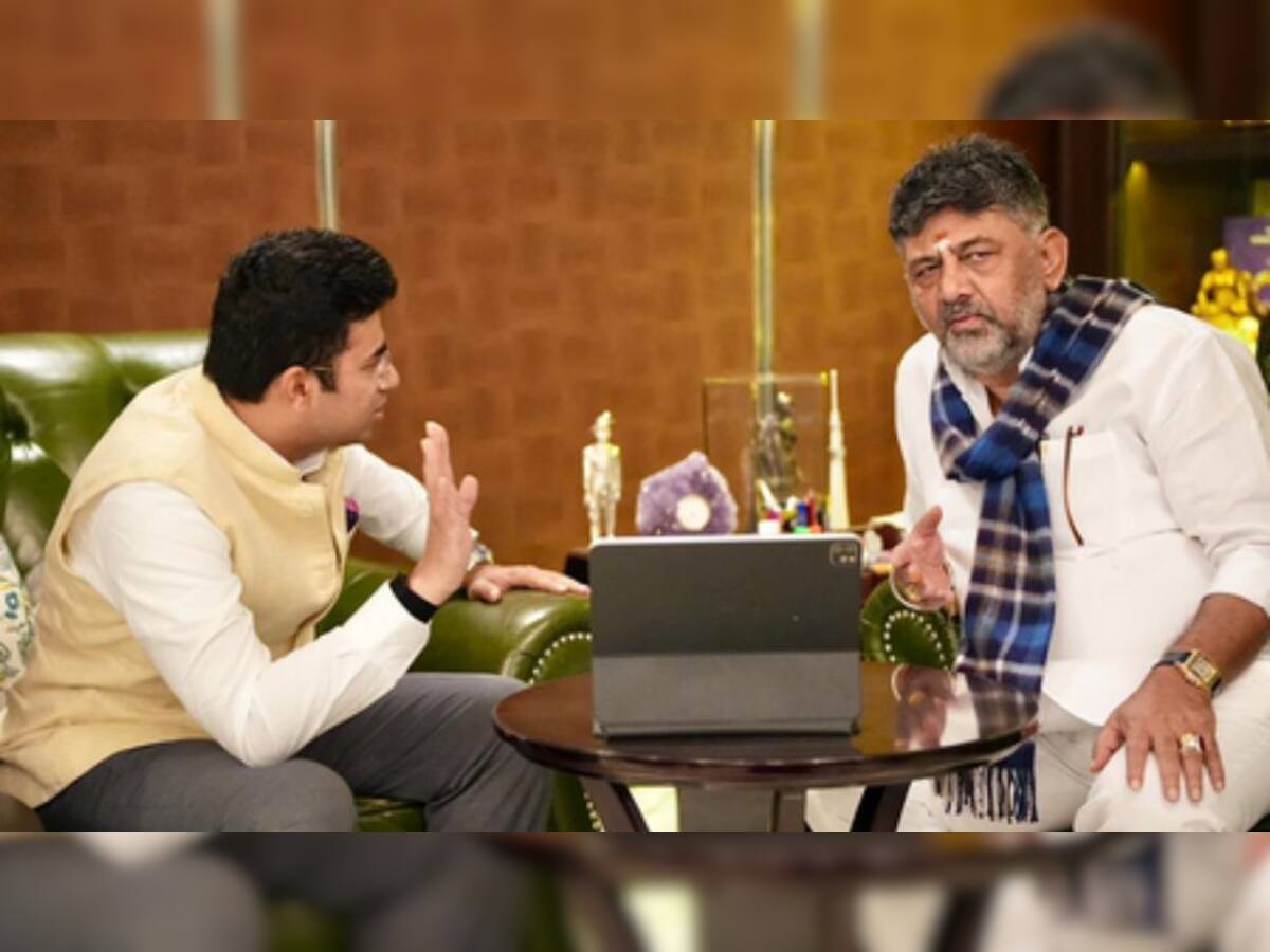 BJP MP Tejasvi Surya, Dy CM D.K. Shivakumar Discuss Bengaluru Tunnel Project Amid Growing Traffic Congestion