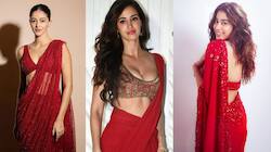 Janhvi Kapoor To Disha Patani: 7 Times TOP Actresses Wore RED HOT Sarees!