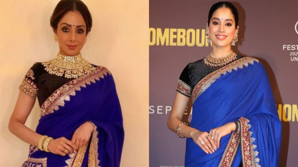 Janhvi Kapoor's Velvet Saree