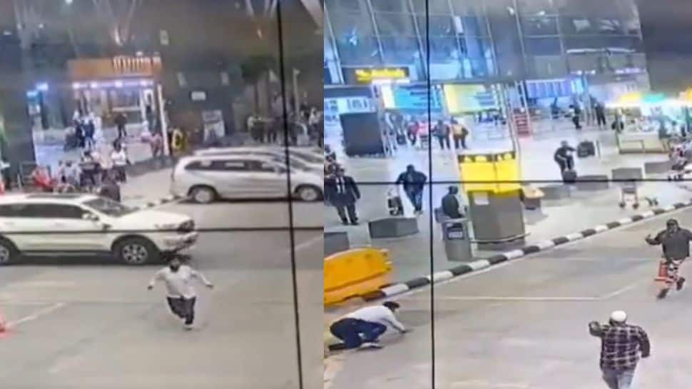 CISF Foils Knife Attack On Taxi Drivers At Bengaluru Airport- Watch