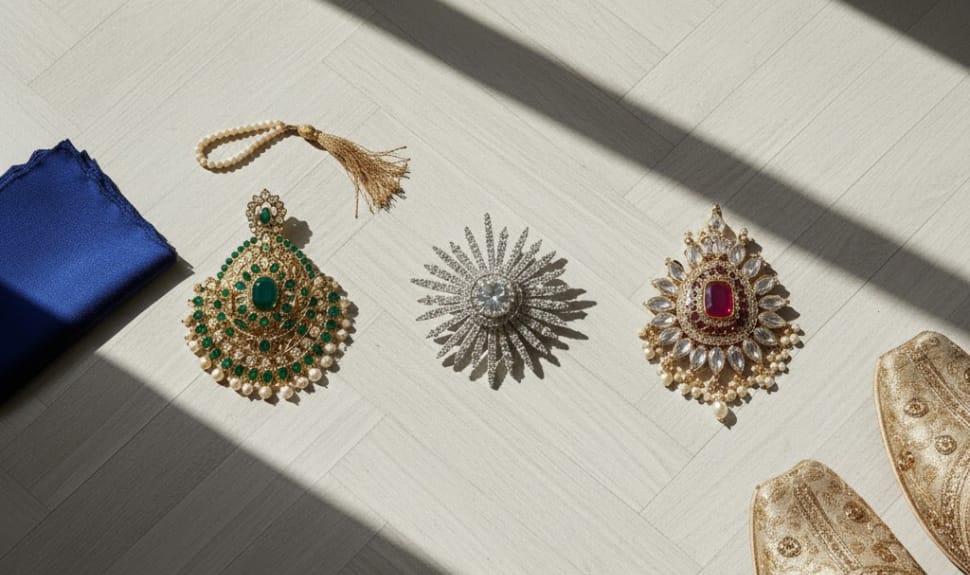 Men’s Sherwani Brooches to Add Royalty, Charm in 2025 