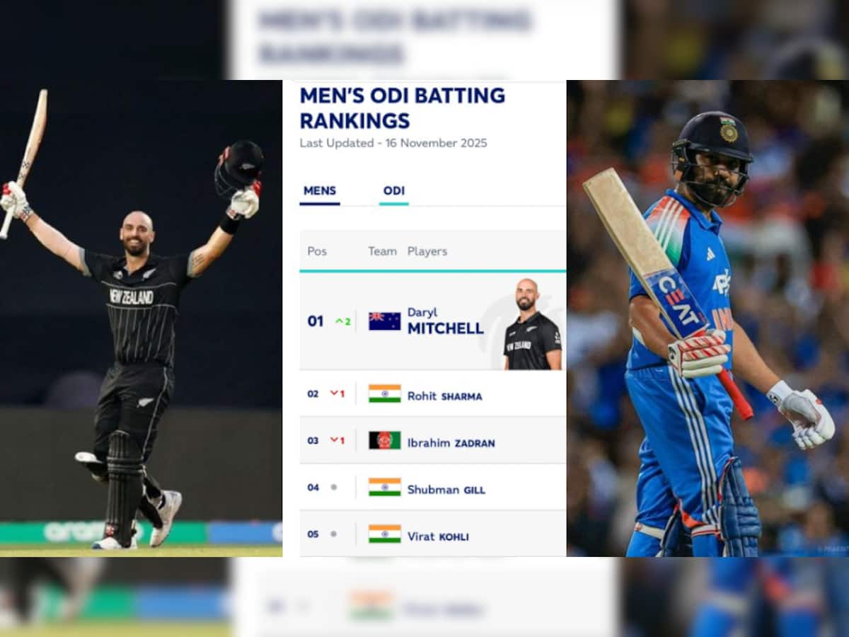 19TH Nov, Another Heartbreak: Daryl Mitchell Overtakes Rohit Sharma To Become No. 1 ODI Batter; Bumrah Stays Top in Tests