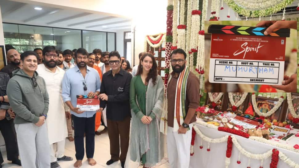 Prabhas’ Action Drama Spirit Begins Shooting With Star-Studded Muhurat Ceremony