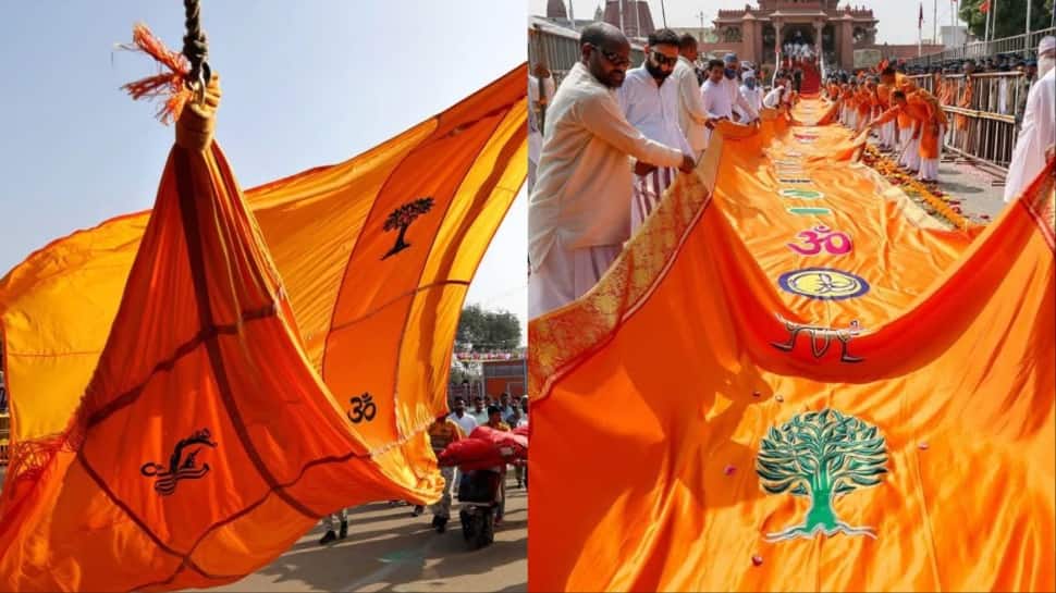 First Picture Of ‘Dharma Dhwaja’ Emerge Ahead Of Ayodhya Ram Mandir Dhwajarohan Ceremony